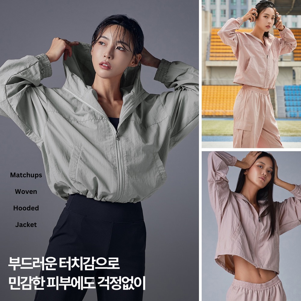 Jacket Crop Wanita Waterproof & Windproof (STL70 WOV JACKET)