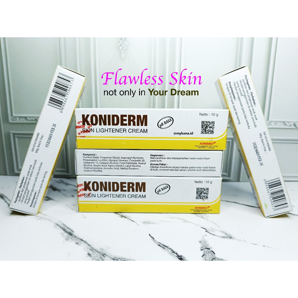 KONIDERM Skin Lightener Cream 10gr Konimex - Krim Pencerah Samarkan Bekas Luka Keloid
