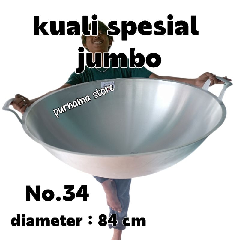 Wajan Kuali Kancah Besar Spesial Penggorengan Jumbo No 30-40 Wajan Anti Lengket Bahan Tebal
