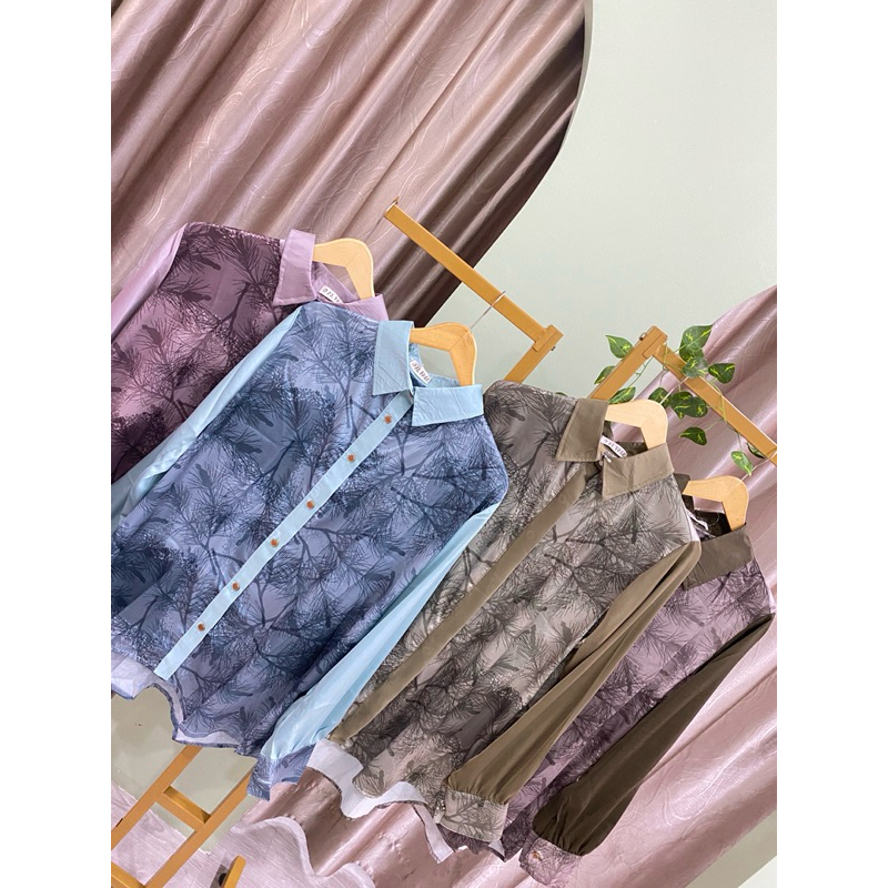 kemeja wanita silk premium