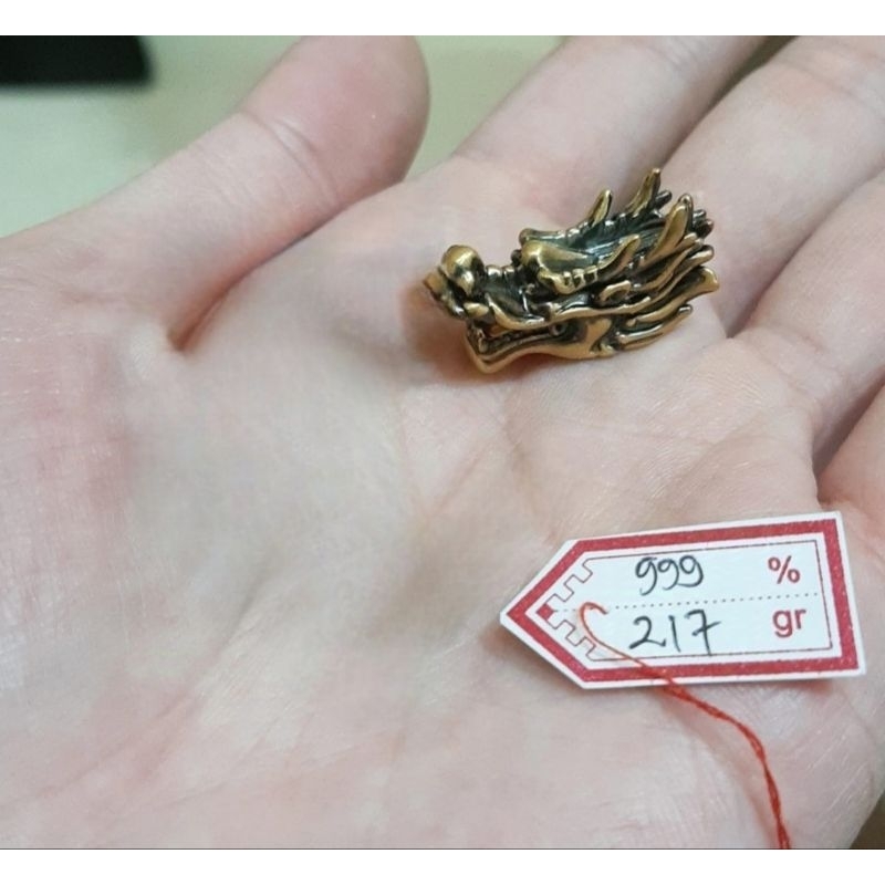 Gelang emas 24k kepala naga hitam