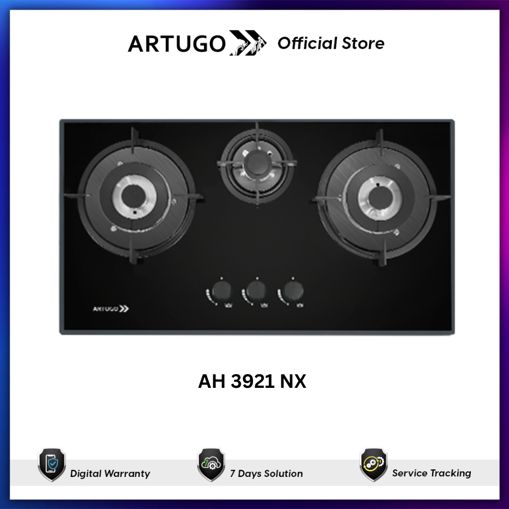 ARTUGO Kompor tanam GAS 3 Tungku 90 cm AH 3921 NX