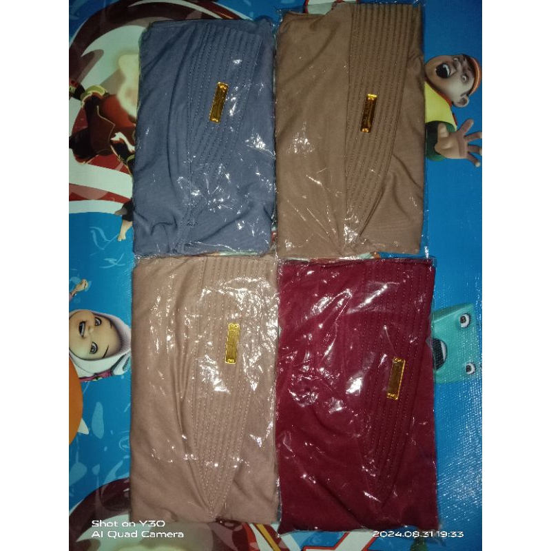 READY KERUDUNG BERGO HAMIDAH SIZE L WARNA DENIM