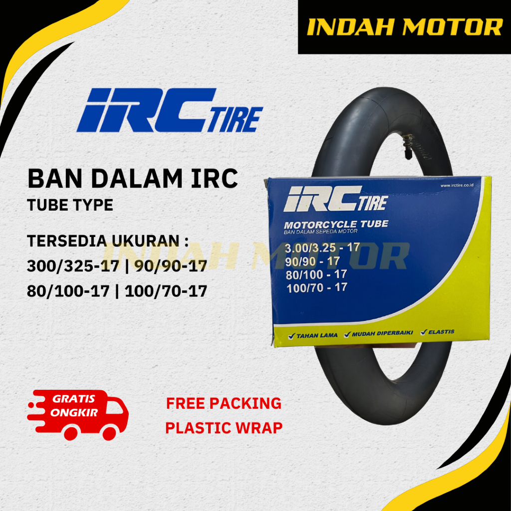 Ban Dalam IRC | Ring 17 | 300/325-17 | 90/90-17 | 80/100-17 | 100/70-17 | Ban Dalam Motor