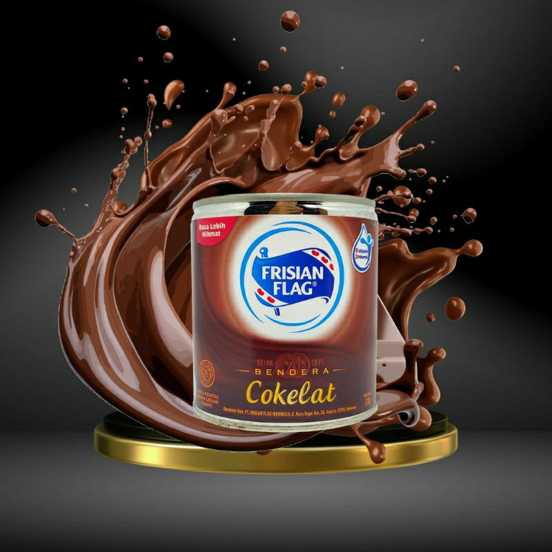 

SUSU FRISIAN FLAG KALENG RASA COKLAT