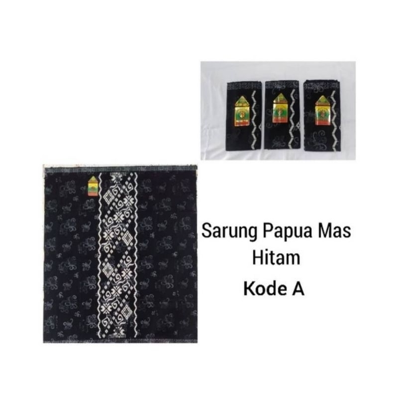 Sarung Papua Mas Hitam