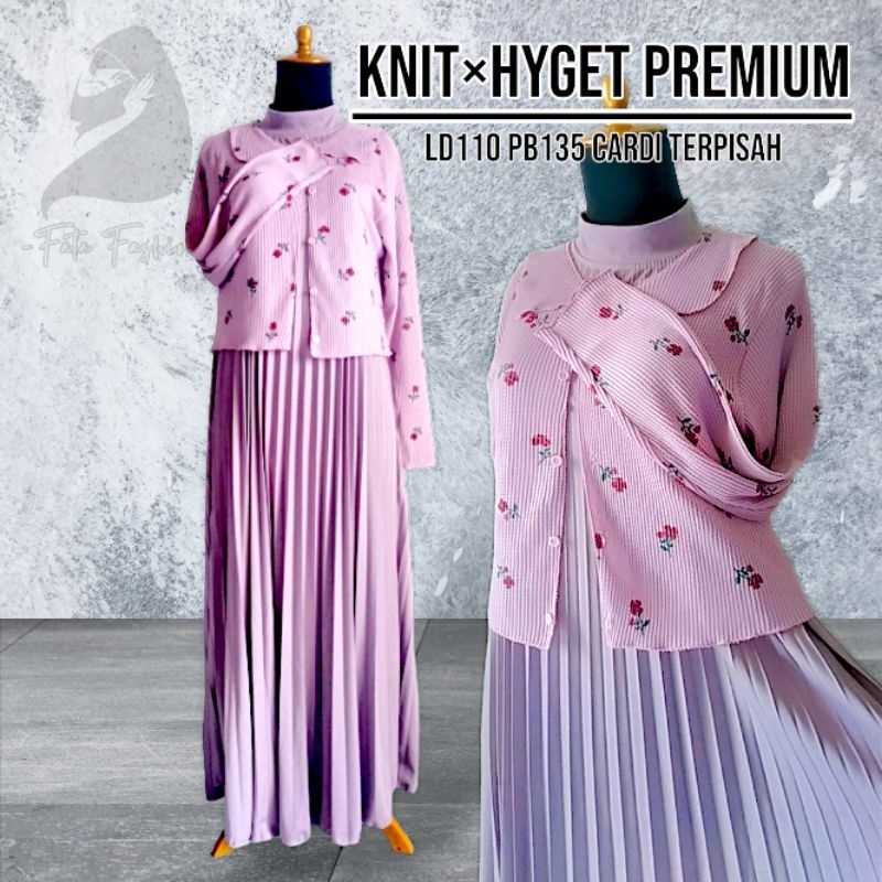 One Set Cardigan Knit & Inner Dress