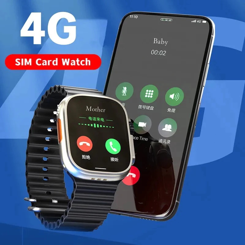 New [Bisa hotspot]OPPO 4G Sim card Smartwatch S9 Ultra ROM/RAM:4+64GB Bisa Nonton Youtube TikTok