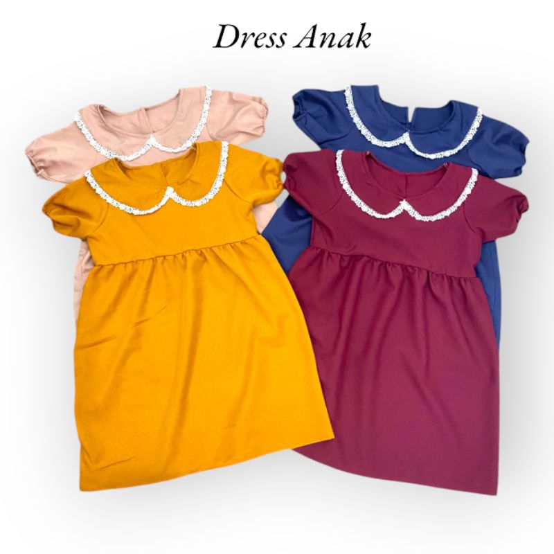 Dress Anak Bahan Madam Dior Usia 1-3 Tahun