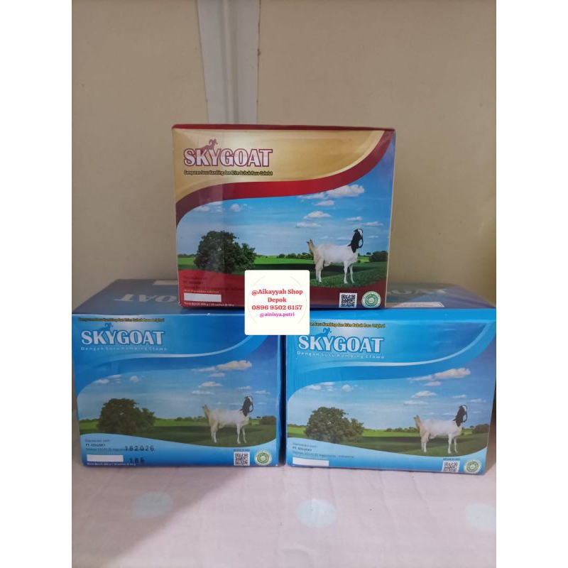 

Susu Kambing Enak Berkhasiat Ramah kantong 200gr,Sky Goat Original, Choco &Propolis Madu