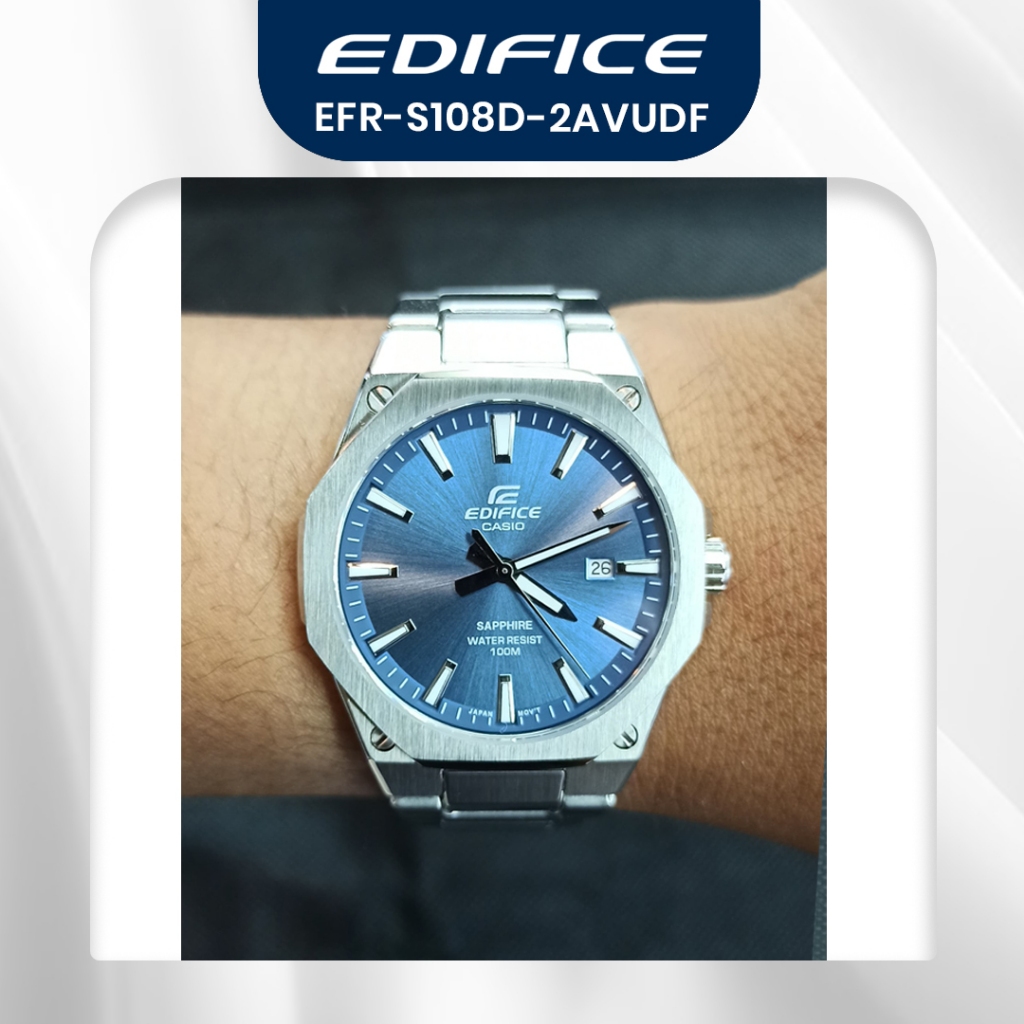 Jam Tangan Pria Casio Edifice EFR-S108D-2AVUDF EFR-S108D-2A Original Resmi