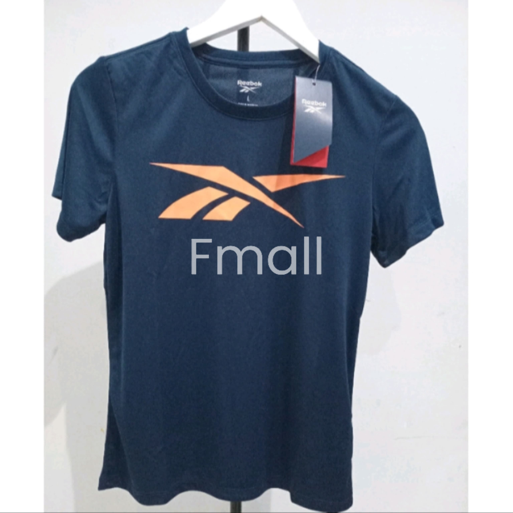 RBT2 | T-SHIRT DRY FIT | REEBOK WOMEN | WARNA NAVY | REEBOK ORIGINAL | BAHAN 100% POLIESTER | KAOS O