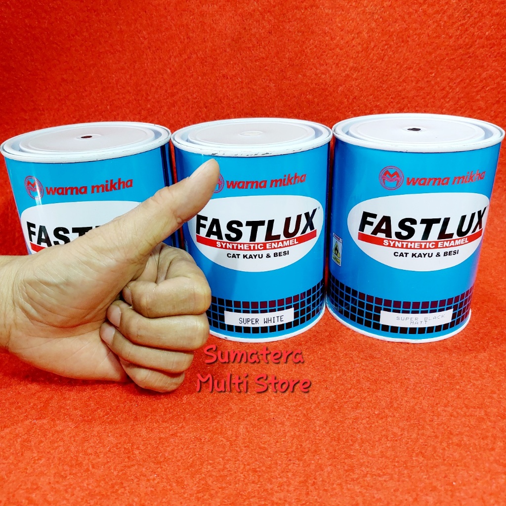 

Fastlux Cat minyak 700 mL Hitam Kilat , Putih , Hitam Doff / Kabut - Super Black Gloss , Super White , Super Black Matt 0,7 L