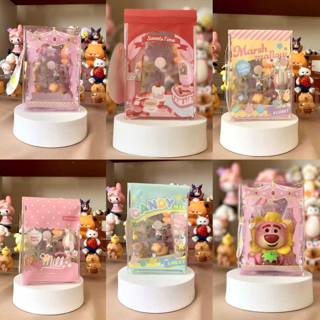 Ziplock Mini Marsh Mallow Tas Penyimpanan Display Boneka Transparan Transparent Doll Display  Charm 