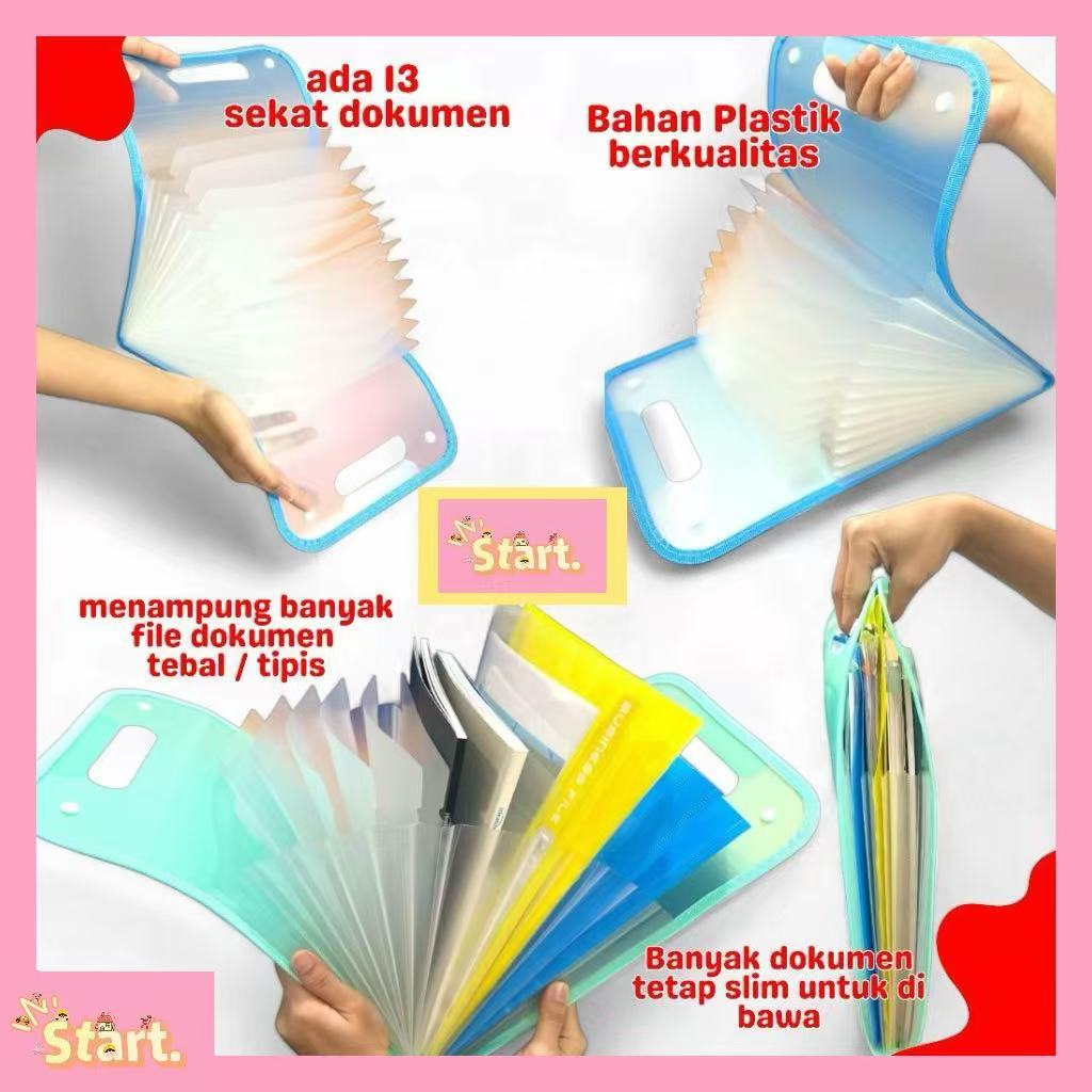 

Tas Dokumen A4 Multi Layer Folder 13 Sekat Map Folder Map Tas File Handle Warna Transparan Anti Air