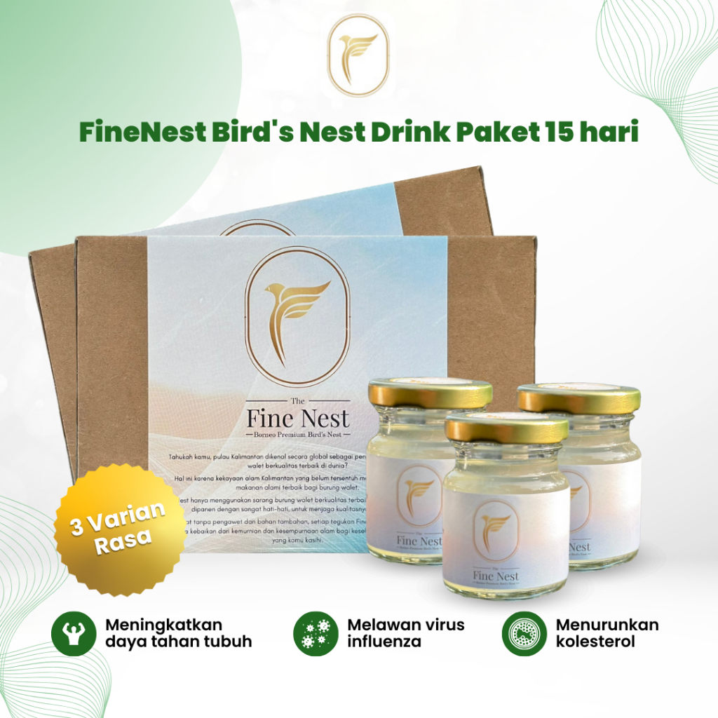 

Minuman Sarang Burung Walet Paket 15 Hari Tekstur Halus Birds Nest Drink 70ml Original