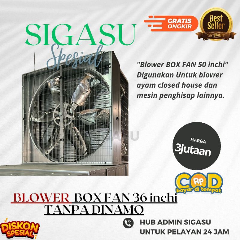 BLOWER BOX FAN 36 INCHI - TANPA DINAMO