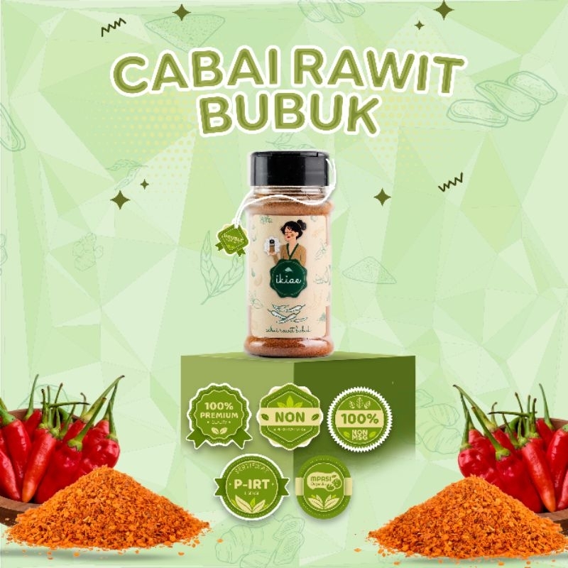 

Cabai Rawit Bubuk / Cayenne Pepper Powder / Bumbu Botol 45gr / Premium Quality / IKIAE