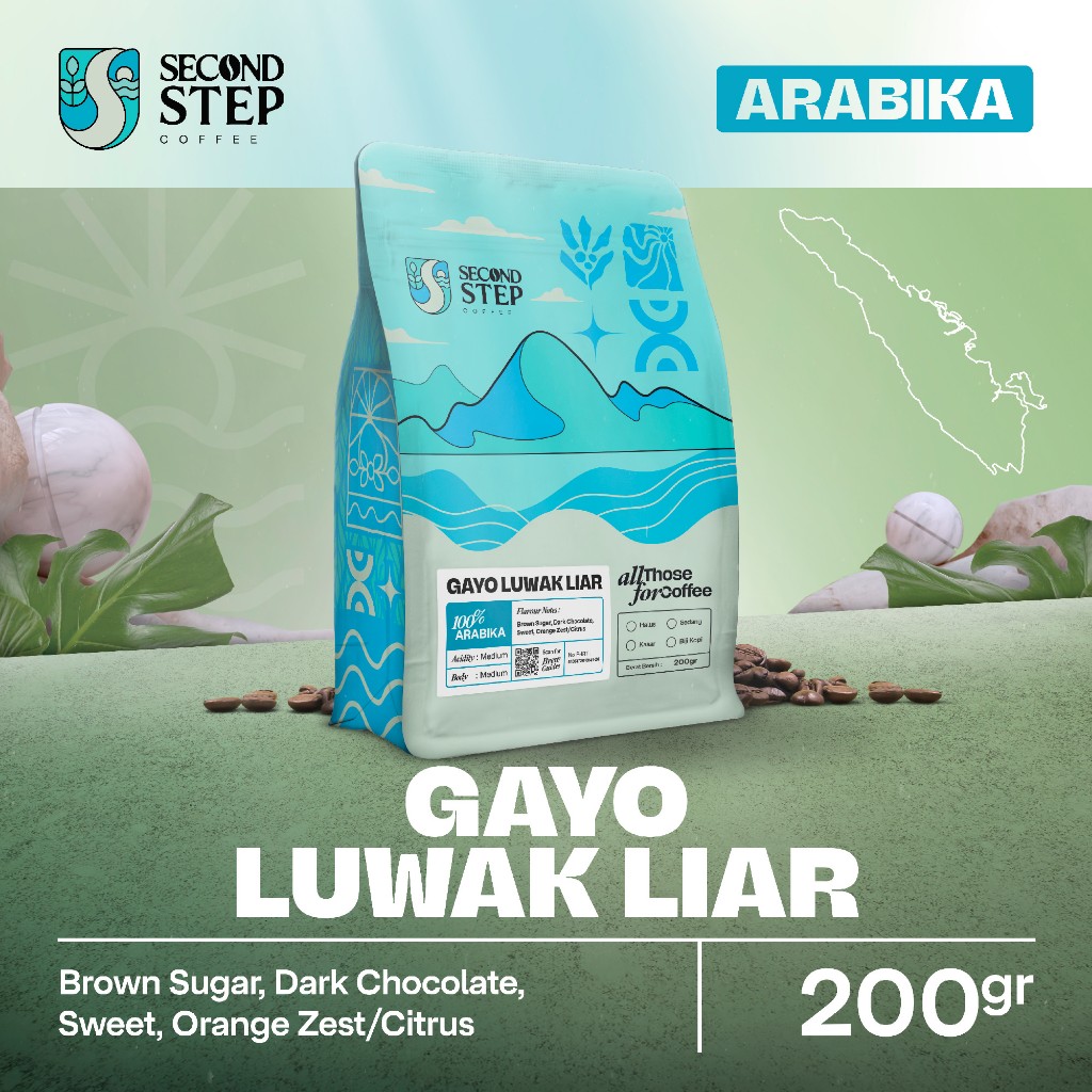 

Biji Kopi Luwak Liar Arabika Gayo Aceh Arabica Coffee Roast Beans 200 Gram