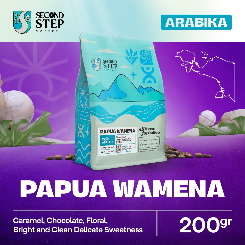 

Biji Kopi Arabika Papua Wamena Arabica Coffee Roast Beans 200gr Bubuk