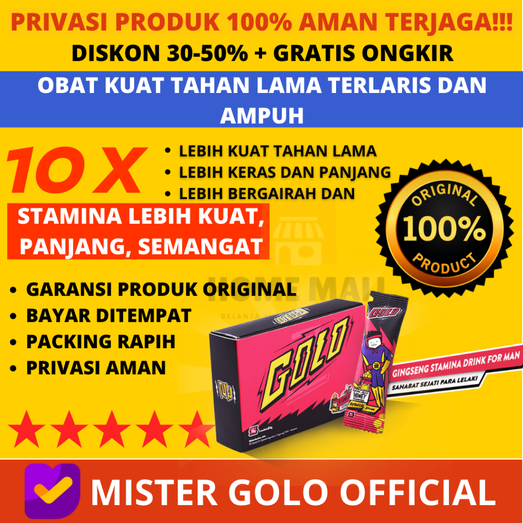 

Mister Golo Resmi Bpom Ekstrak Ginseng Asli Botanical Drink 1 Kotak Isi 5 Sachet