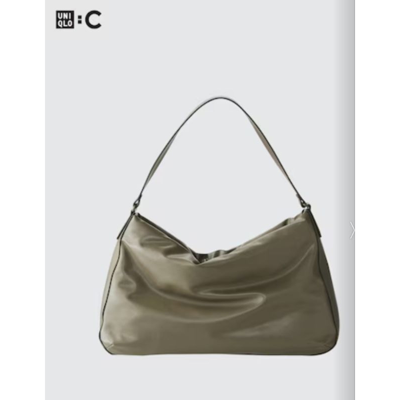 Uniqlo C Faux Leather Puffy Bag