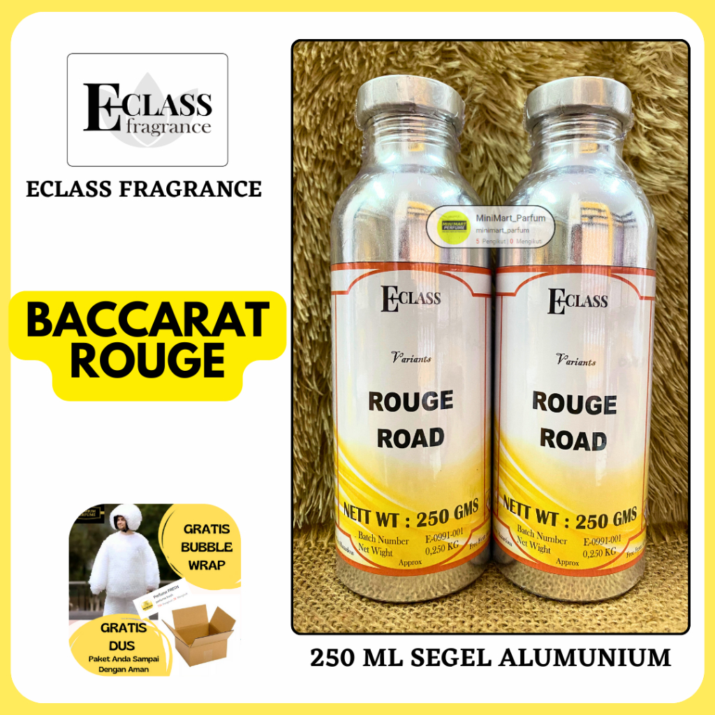 Bibit Parfum BACCARAT ROUGE Murni Berkualitas 250 ML SEGEL ECLASS Fragrance - Parfum Tahan Lama Murn