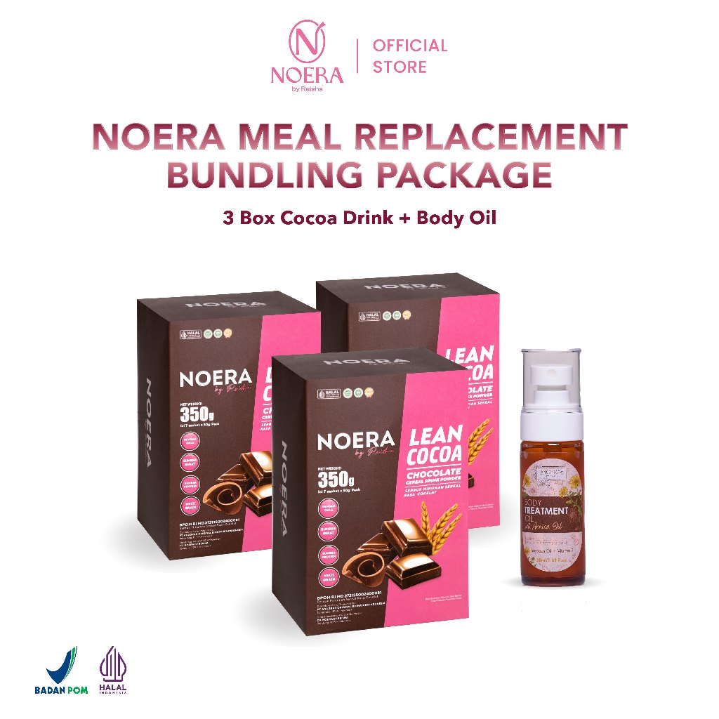 

Noera Paket 3 Box Lean Cocoa + Body Treatment Oil
