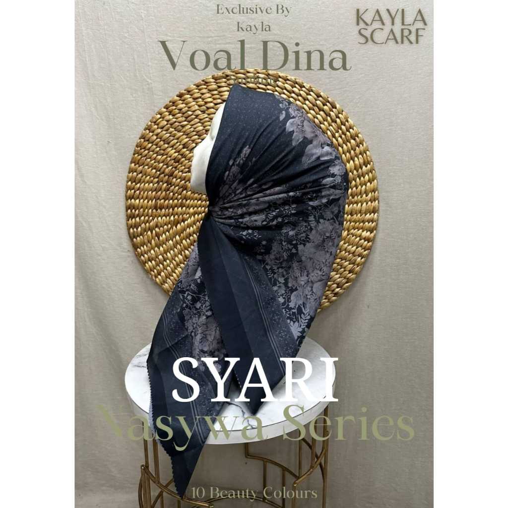Voal Motif Syari 130 x 130 / Hijab Segi Empat Motif Jumbo 130 x 130 NSY