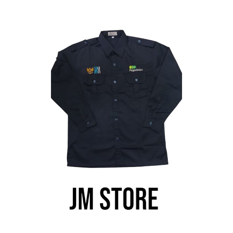 Kemeja BUMN Pegadaian, seragam BUMN Pegadaian lengan panjang