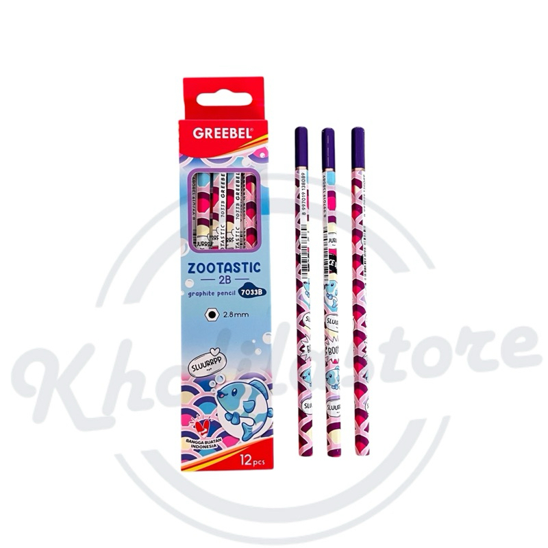 

Pensil 2B Greebel 7033 Zootastic isi 12 pcs