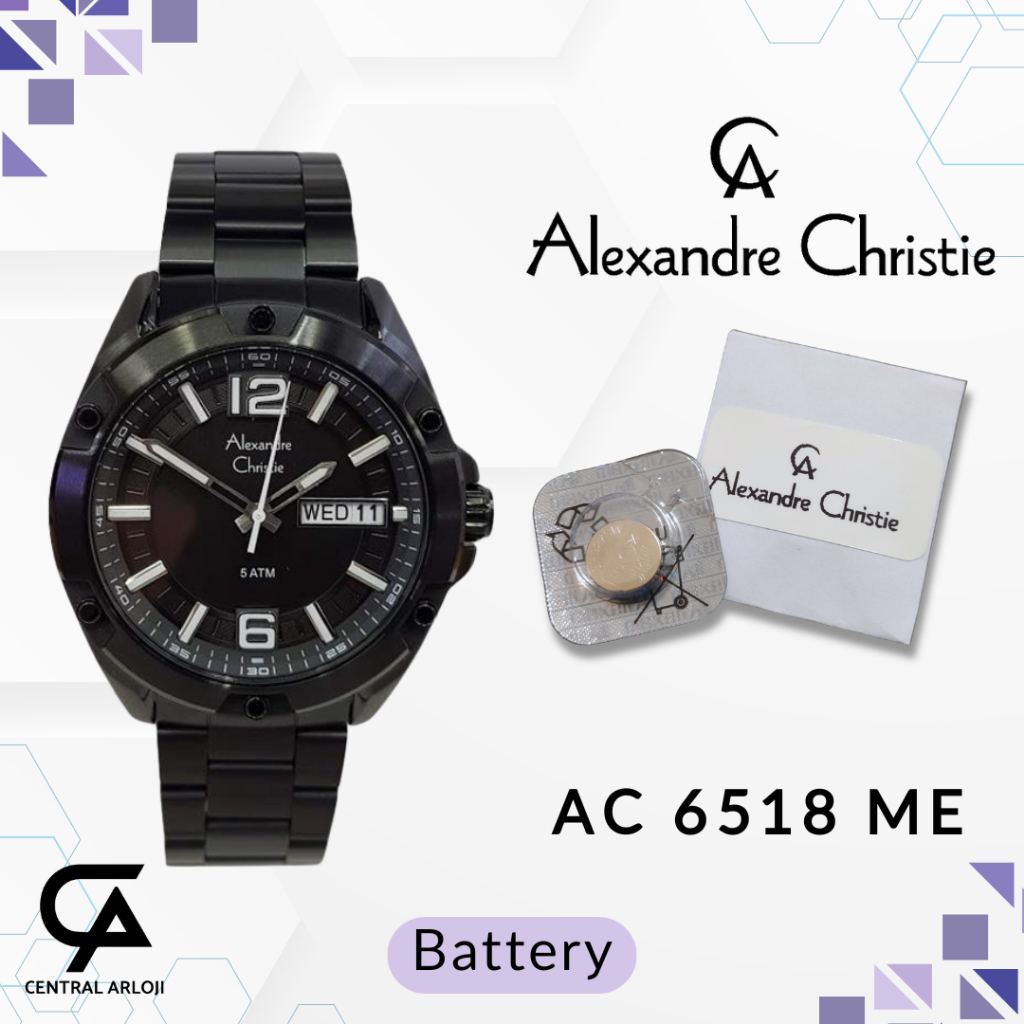 Baterai Jam Tangan Alexandre Christie 6518 ME Original