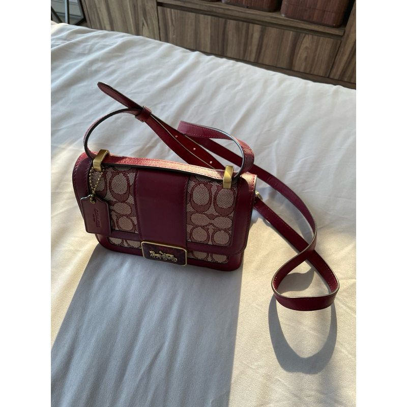 Coach - Alie Shoulder Bag 18 In Signature Jacquard With Snakeskin Detail