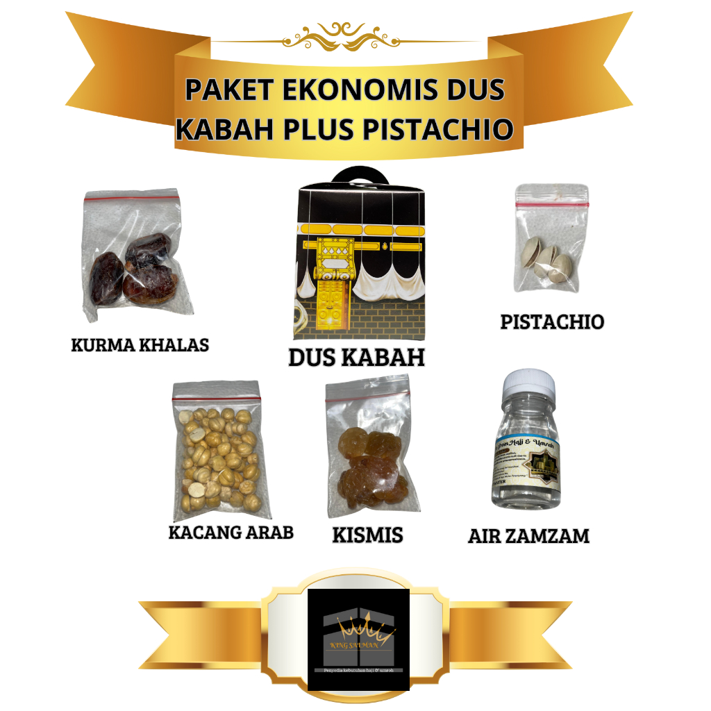 

Oleh-Oleh Haji dan Umroh paket ekonomis dus kabah plus pistachio dan zamzam