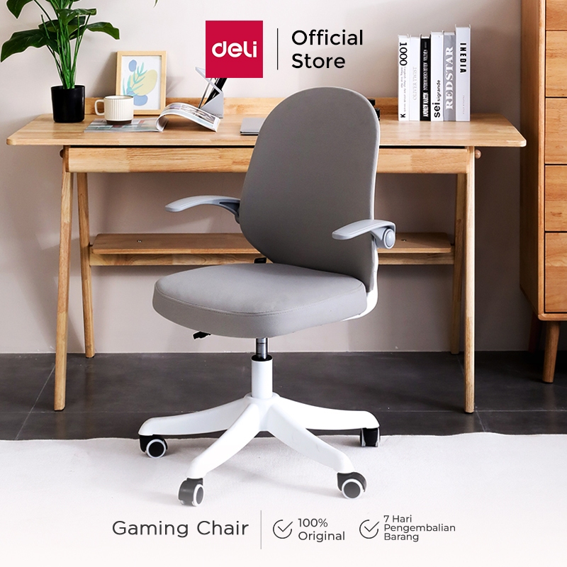 Deli Office Chair / Kursi Kerja Kantor / Kursi Staff Bentuk Ergonomis Desain Bulat E4942
