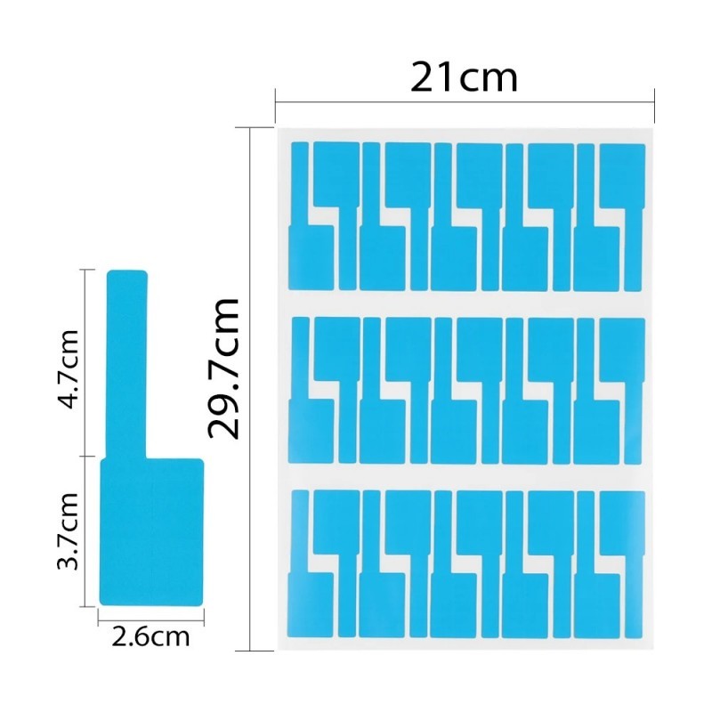 10 Sheets Stiker Label Kabel Jaringan Anti Air Label Kabel Listrik Stiker Cable Label Stiker Label
