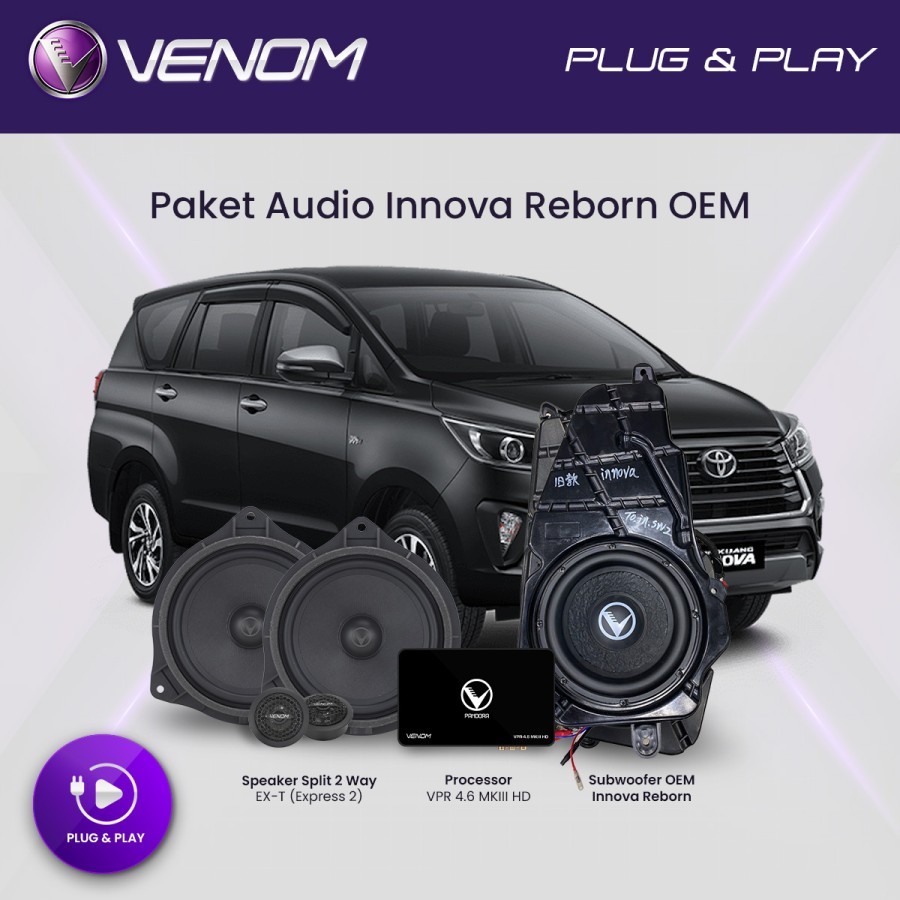 Venom Paket Audio Mobil Innova Reborn OEM Looks Plug and Play