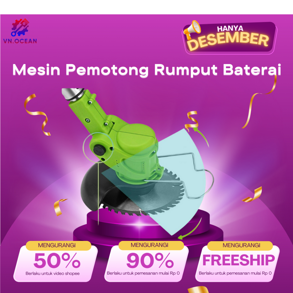 Mesin pemotong rumput listrik baterai lithium 48V Mesin pemotong rumput listrik 288V Mesin pemotong 