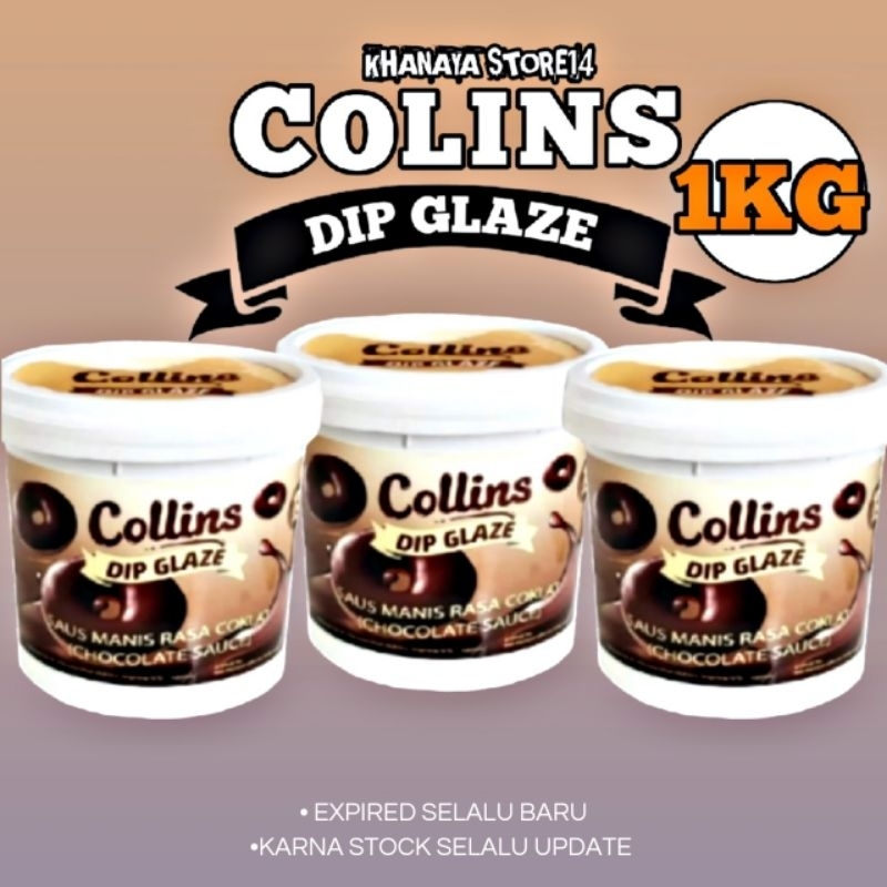 

Colins Dip Glaze All Varian Rasa Netto 1kg selai colins/selai donat/selai kue/ BAHAN KUE