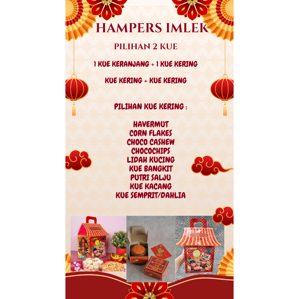 

Hampers imlek tahun baru lunar paket isi kue kering