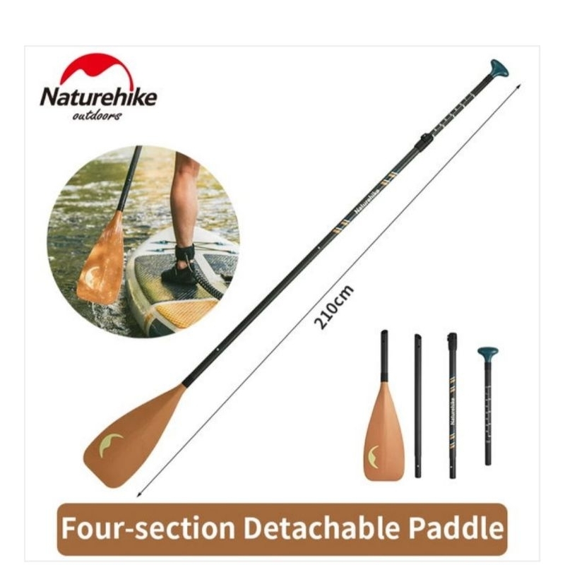 TONGKAT DAYUNG SUP PADDLE 4-SECTION COLLAPSIBLE CARBON NATUREHIKE CNK2450SS010