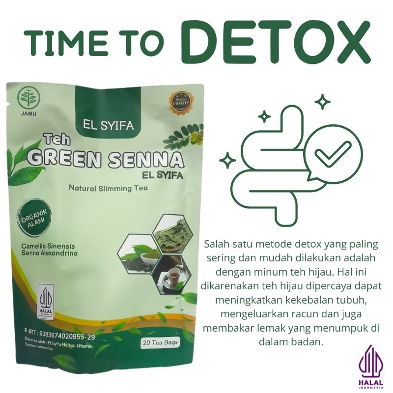 

Teh Detox Green Senna El Syifa / Teh Langsing / Natural Slimming Tea
