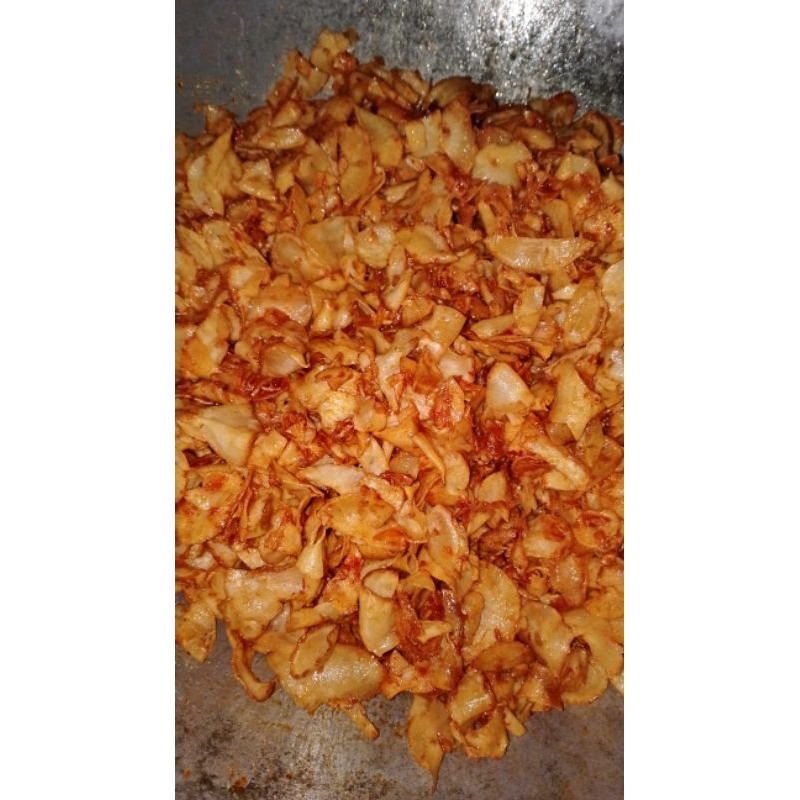 

Keripik singkong kriwil manis pedas gurih