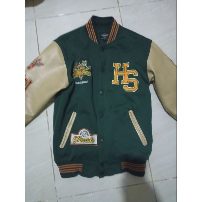 Preloved Varsity Himside Hijau size S
