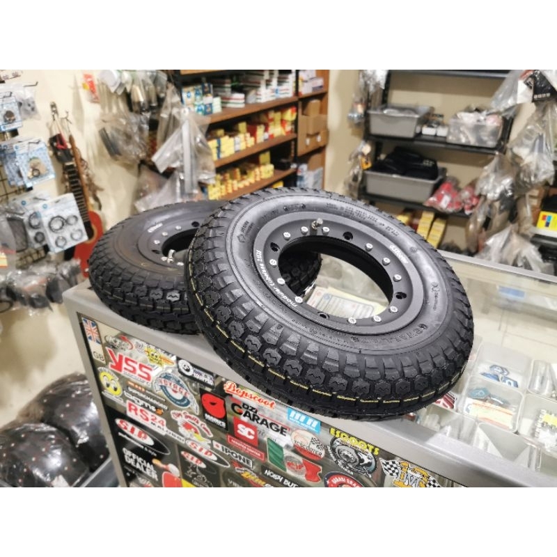 Velg Tubeless Vespa GScooter modular Black Ring 8 Set Ban Swallow S230 Classic