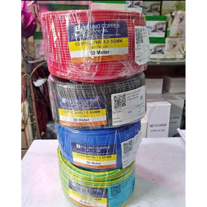 Kabel NYA Pulung 1X1,5 50 Meter SNI