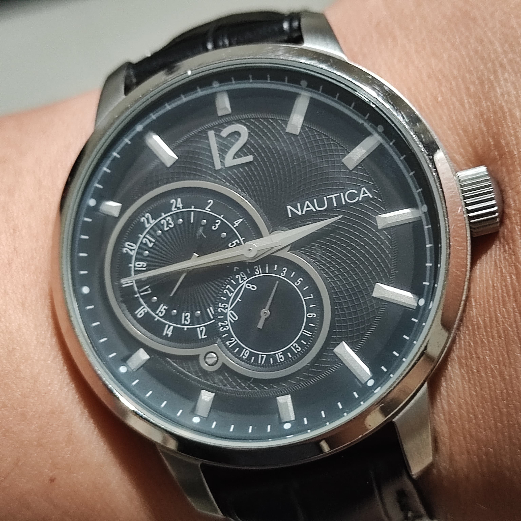 Jam Tangan Pria Kulit Nautica A15047G Original