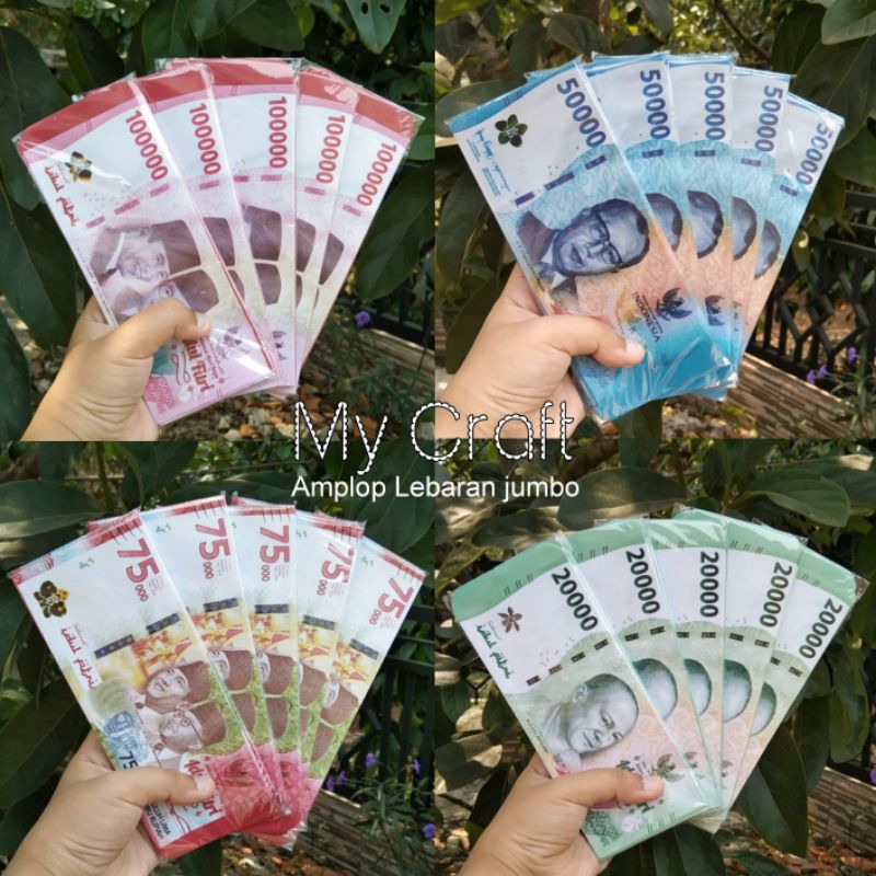 

My Craft Amplop Lebaran motif Uang size jumbo / amplop jumbo