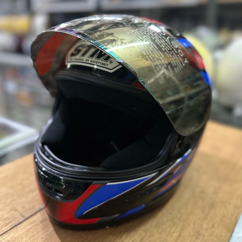 Helm Full Face Index/STM XC-13 Dewasa Import Black Red Blue