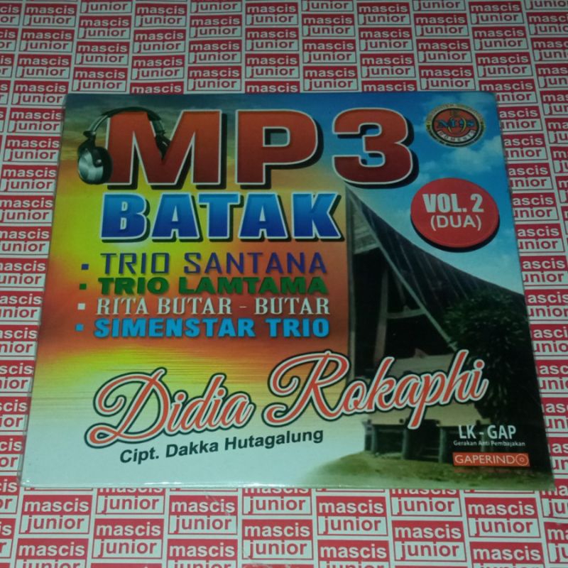 CD Mp3 Batak Vol 2 Ft Trio Santana Trio Lamtama Rita Butar Butar Simenstar Trio